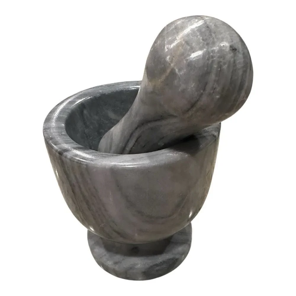 Marble Mortar and Pestle Gray - Picture 3 of 10
